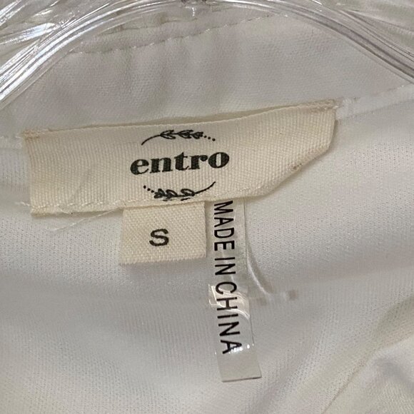 Entro Tiered Peasant Maxi Dress S White Cottagecore Romantic Coquette Ren Faire - Picture 5 of 7